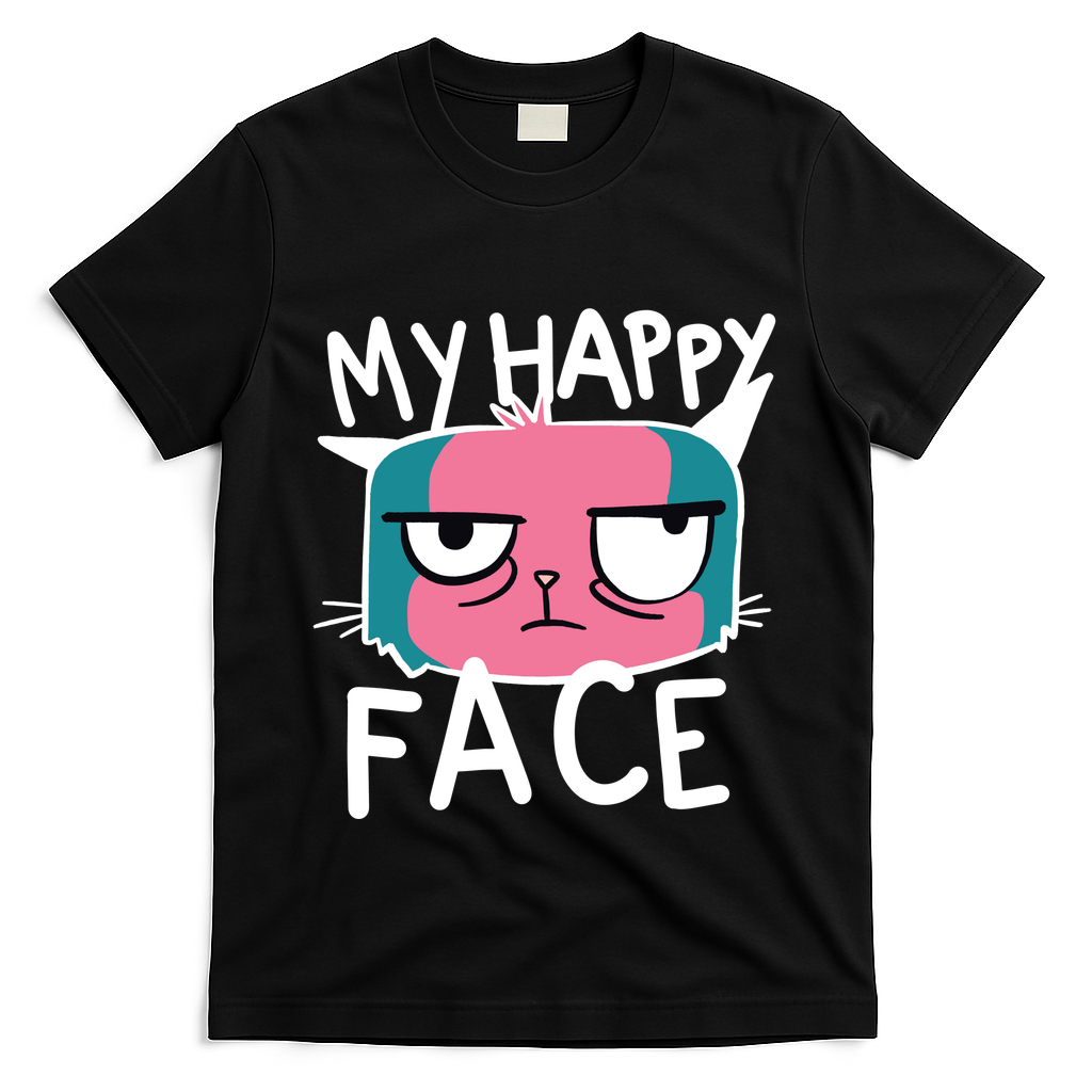 My Happy Cat Face Grumpy T-Shirt