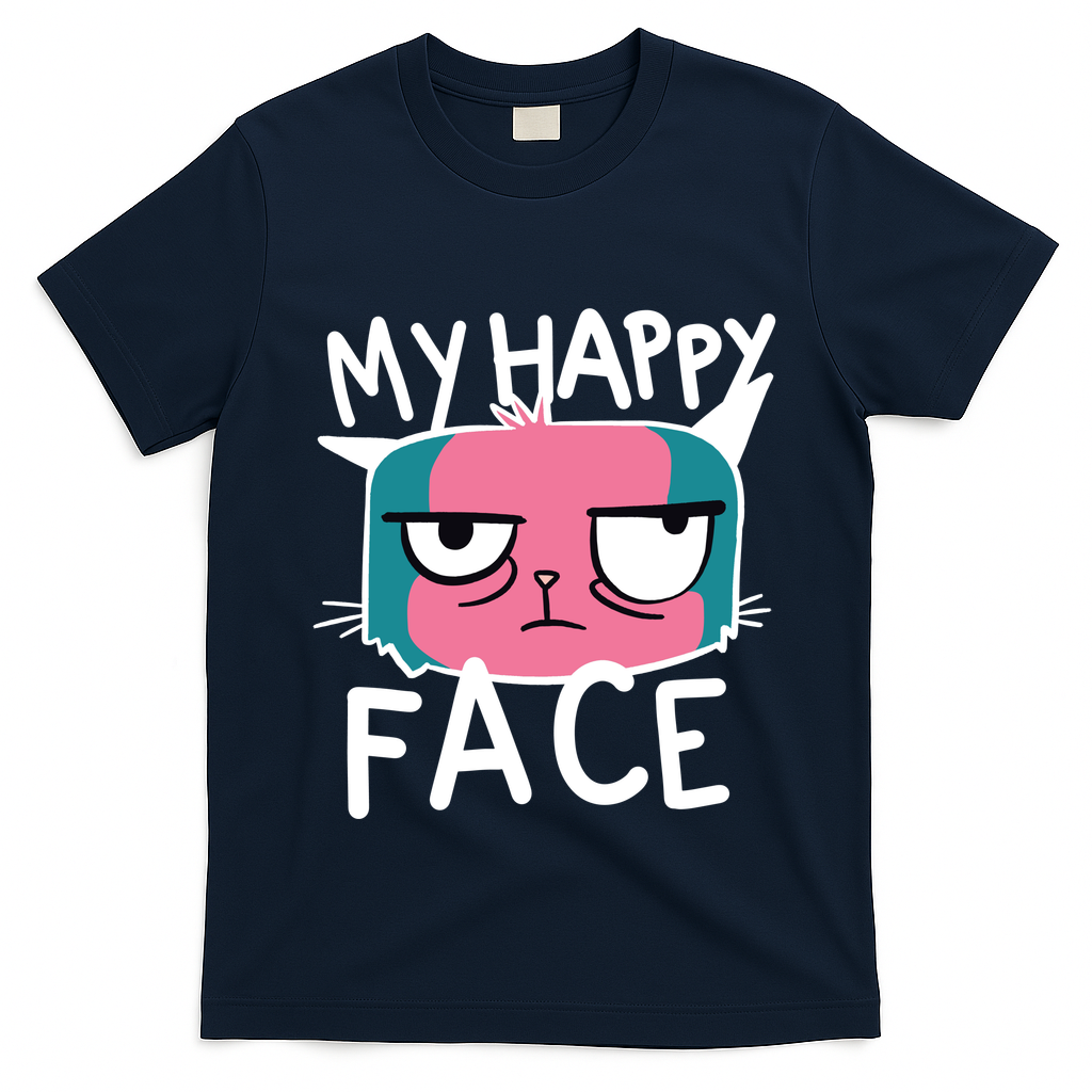 My Happy Cat Face Grumpy T-Shirt