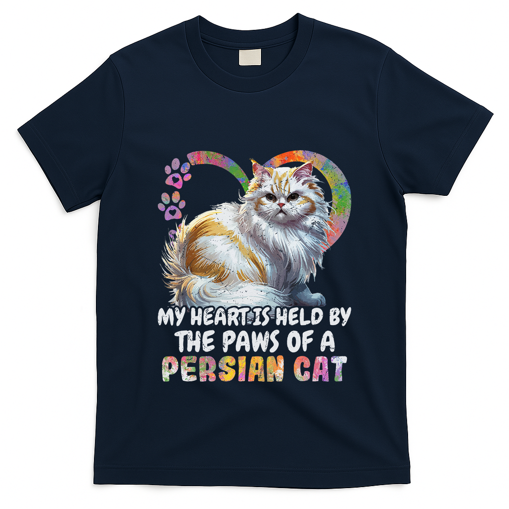 My Heart Is Held By The Paws Of A Persian Cat Cats T-Shirt