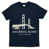 Mackinac Island Bridge Michigan Great Lakes Huron Ferry Trip T-Shirt