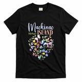 Mackinac Island Michigan Wildflowers Heart I Love Michigan T-Shirt