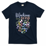 Mackinac Island Michigan Wildflowers Heart I Love Michigan T-Shirt