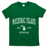 Mackinac Island Michigan Mi Vintage Athletic Sports Design T-Shirt