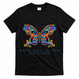 Mackinac Island Michigan Souvenir Butterfly Graphic T-Shirt