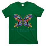 Mackinac Island Michigan Souvenir Butterfly Graphic T-Shirt