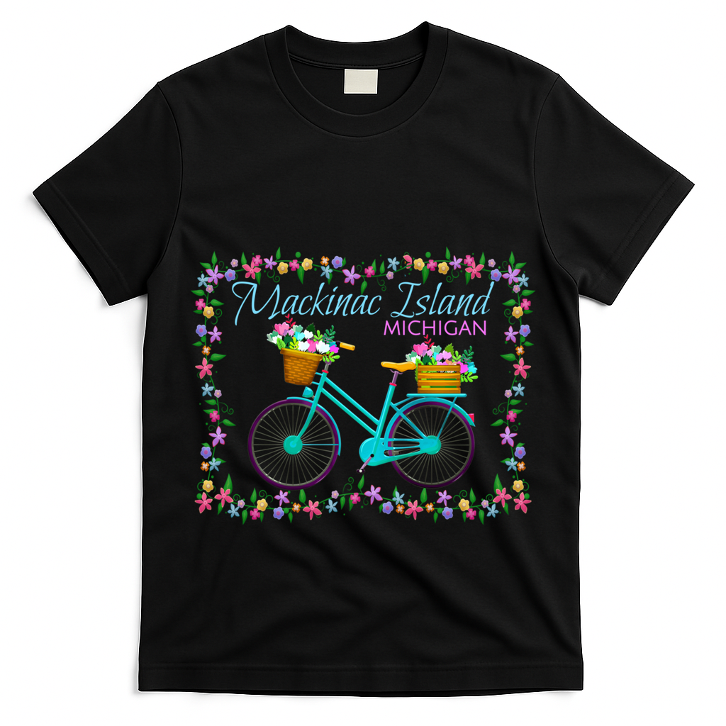 Mackinac Island Michigan Gift Vintage Bike T-Shirt