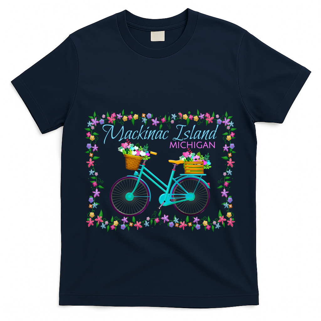 Mackinac Island Michigan Gift Vintage Bike T-Shirt