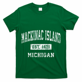 Mackinac Island Michigan Mi Vintage Established Sports T-Shirt