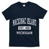 Mackinac Island Michigan Mi Vintage Established Sports T-Shirt