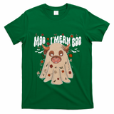 Moo I Mean Boo Funny Halloween Pig Ghost T-Shirt - Irish Green