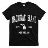 Mackinac Island Michigan MI Vintage Athletic Sports Design T-Shirt