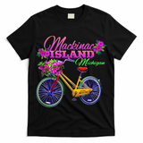 Mackinac Island Michigan Vintage Bike Flowers T-Shirt