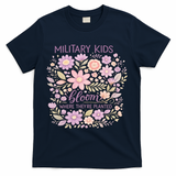Military Kids Where They're Planted Purple Up T-Shirt - Navy