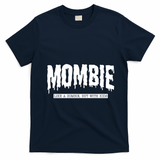 Mombie Like A Zombie But With Kids Funny Halloween Mom T-Shirt - Navy Blue