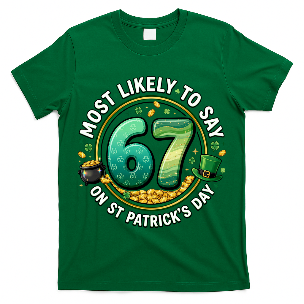 Most Likley To Say 67 On St Patrick's Day T-Shirt