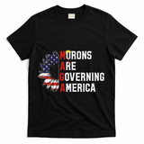 Maga Morons Are Governing America Anti Trump Vintage Quote T-Shirt - Black
