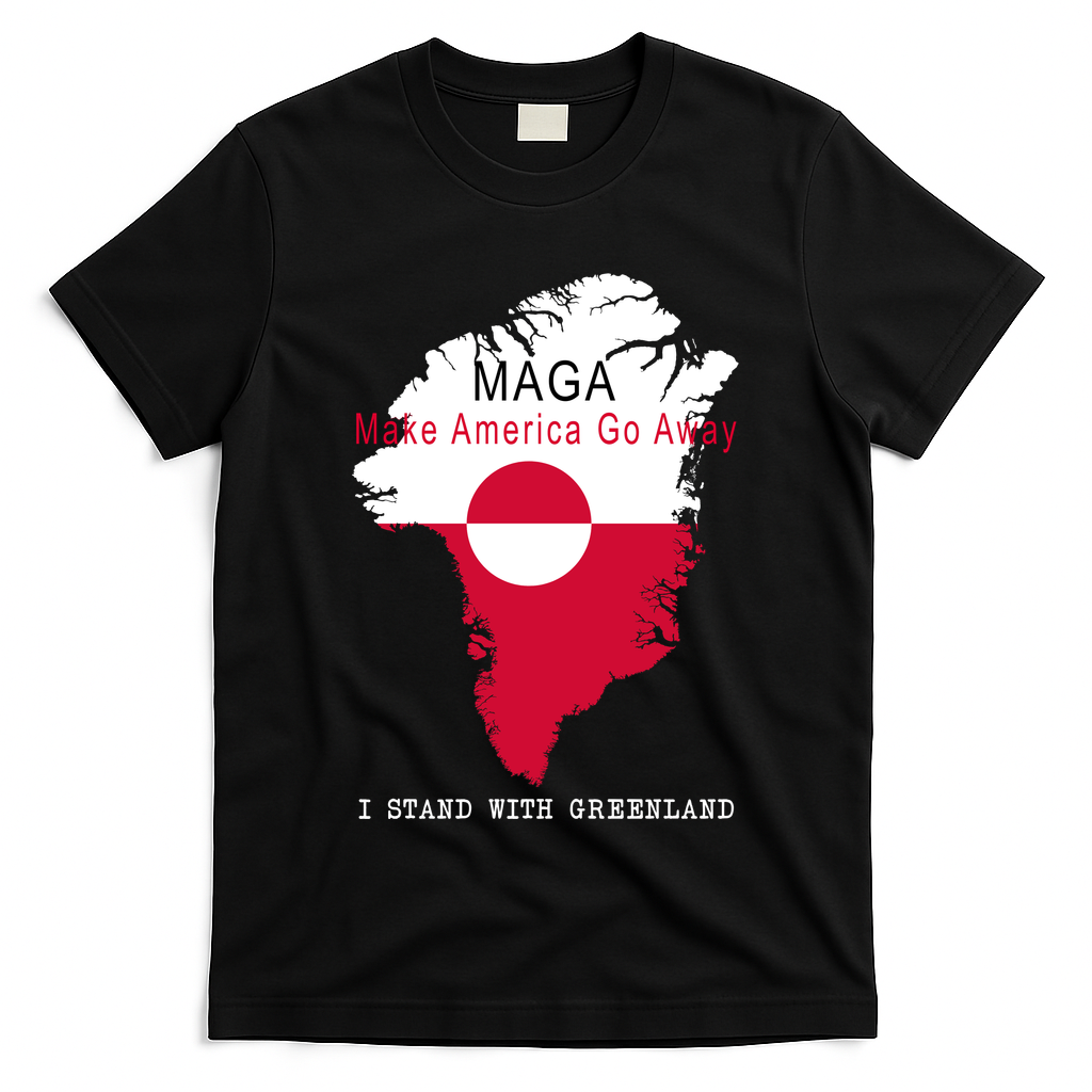 MAGA Make America Go Away Greenland Map T-Shirt