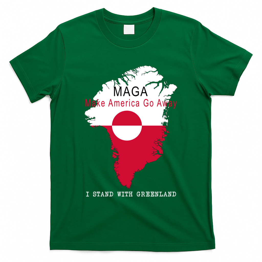 MAGA Make America Go Away Greenland Map T-Shirt