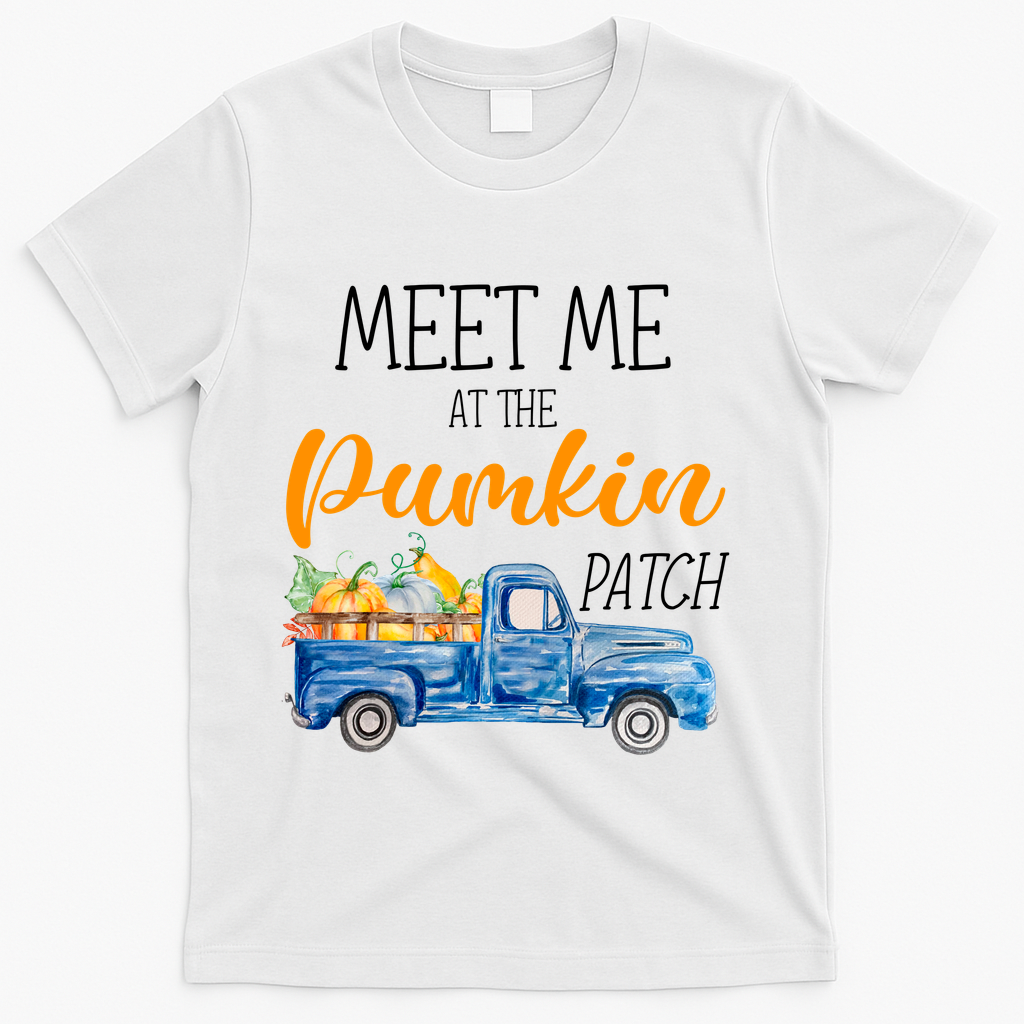 Meet Me At The Pumpkin Patch Cute Halloween T-Shirt - White