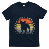 Men Men Best Frenchie Dad Ever Daddy French Bulldog Dog Lover T-Shirt - Navy Blue