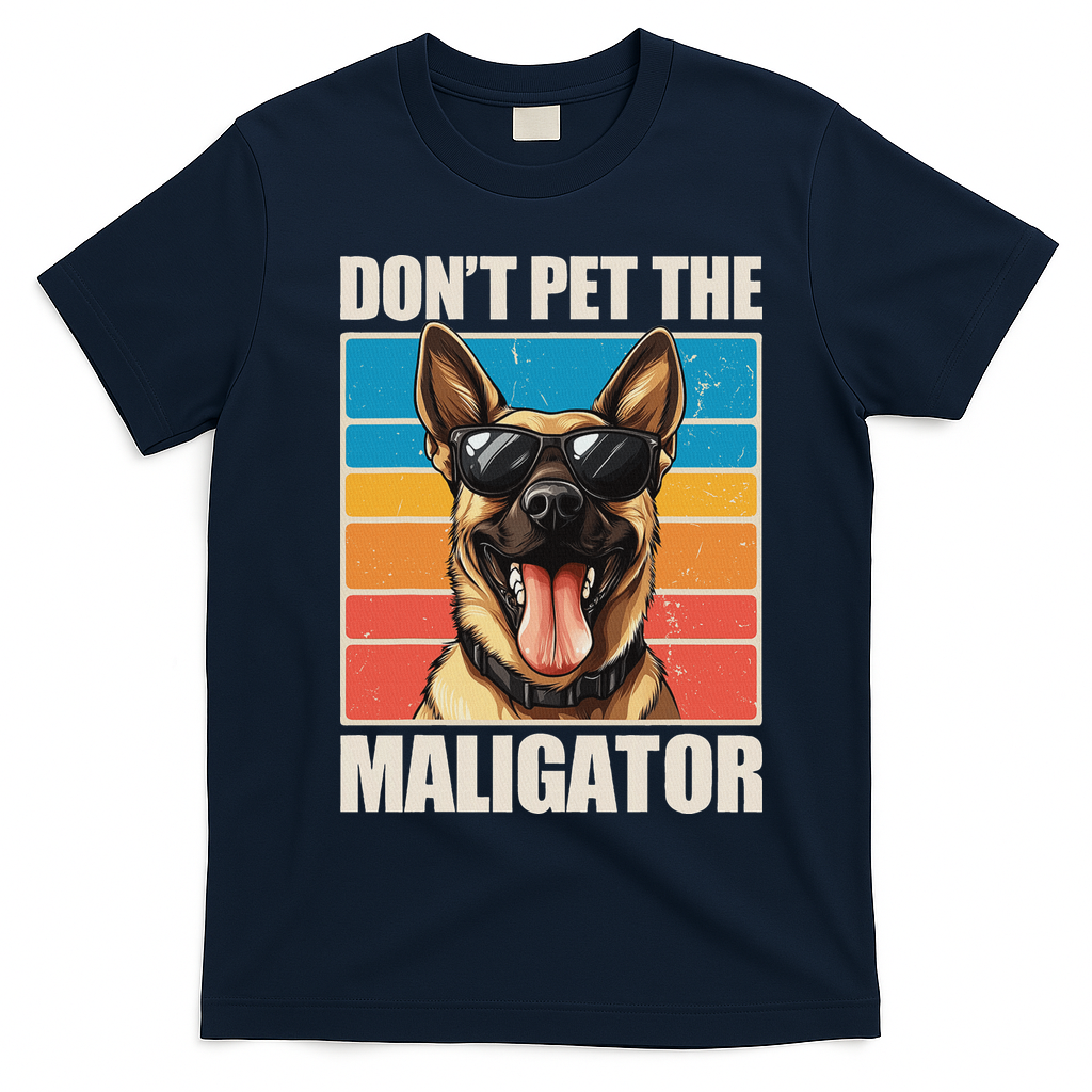 Malinois Maligator Belgian Malinois T-Shirt - Navy Blue