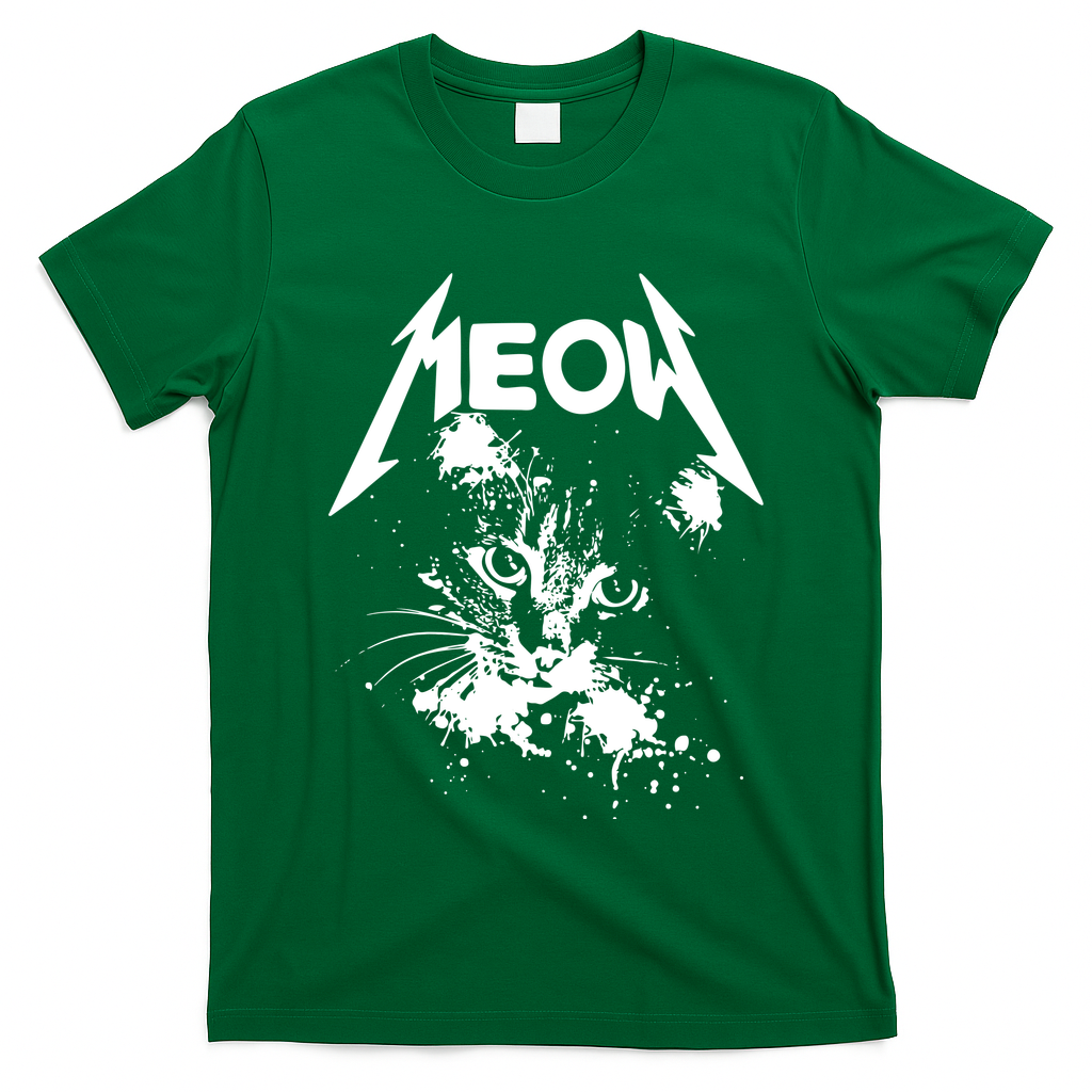 Lightning Cat Meow Logo T-Shirt