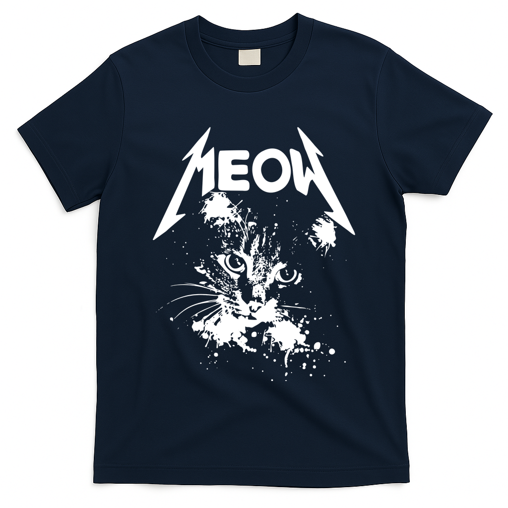 Lightning Cat Meow Logo T-Shirt