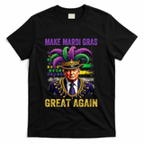 Make Mardi Gras Great Again Funny Mardi Gras Trump T-Shirt - Black