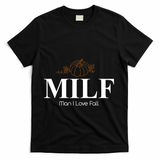 MILF Man I Love Fall October Lover T-Shirt - Black
