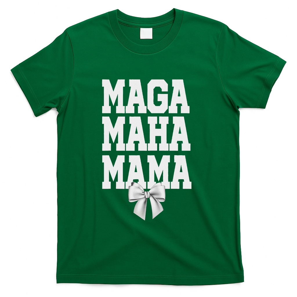 Maga Maha Mama Mothers Day Mom Make America Healthy Again T-Shirt - Green
