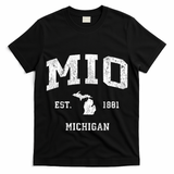 Mio Michigan Mi Vintage Athletic Sports Design V Neck T-Shirt