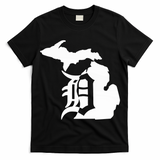 Michigan Mitten Old English D Detroit T-Shirt