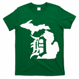 Michigan Mitten Old English D Detroit T-Shirt