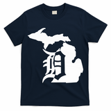 Michigan Mitten Old English D Detroit T-Shirt