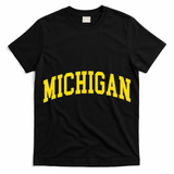 Michigan Mi Usa United States Font T-Shirt
