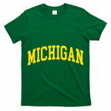 Michigan Mi Usa United States Font T-Shirt
