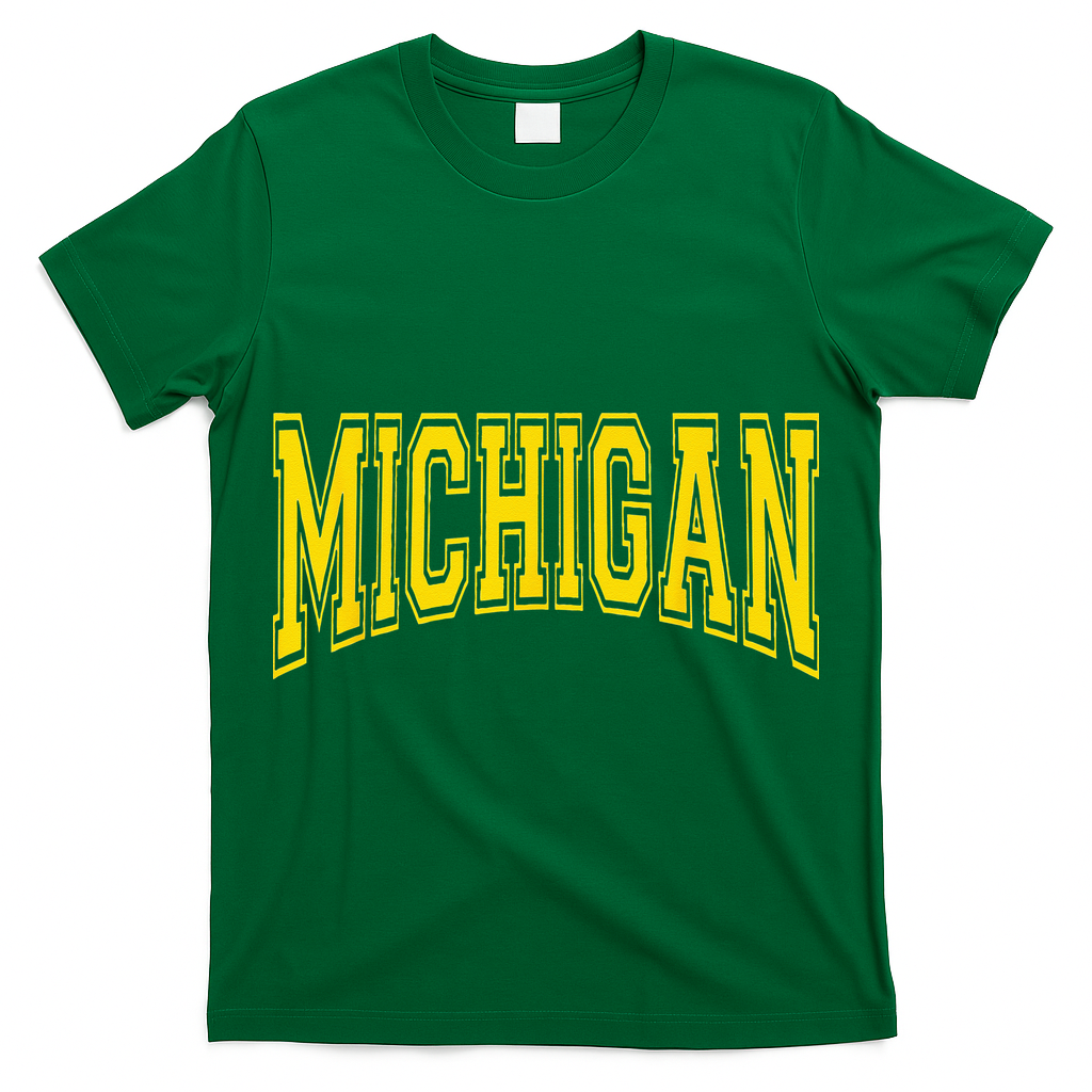 Michigan MI USA United States Font T-Shirt
