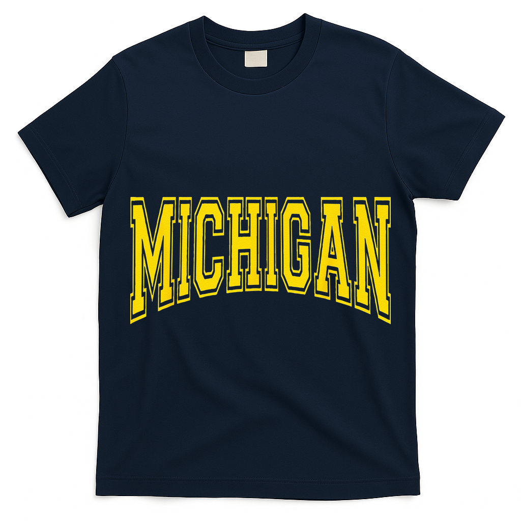 Michigan MI USA United States Font T-Shirt