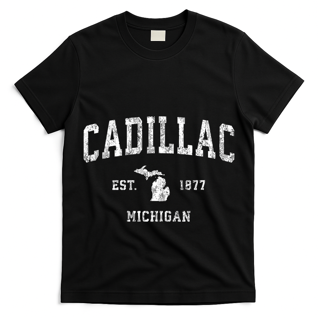 Michigan Mi Vintage Athletic Sports Design Hoo T-Shirt