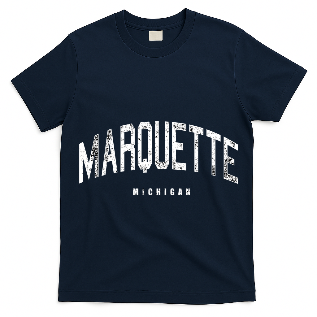 Marquette Michigan Vintage Logo T-Shirt