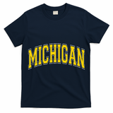 Michigan Mi Vintagestyle Maize Font T-Shirt