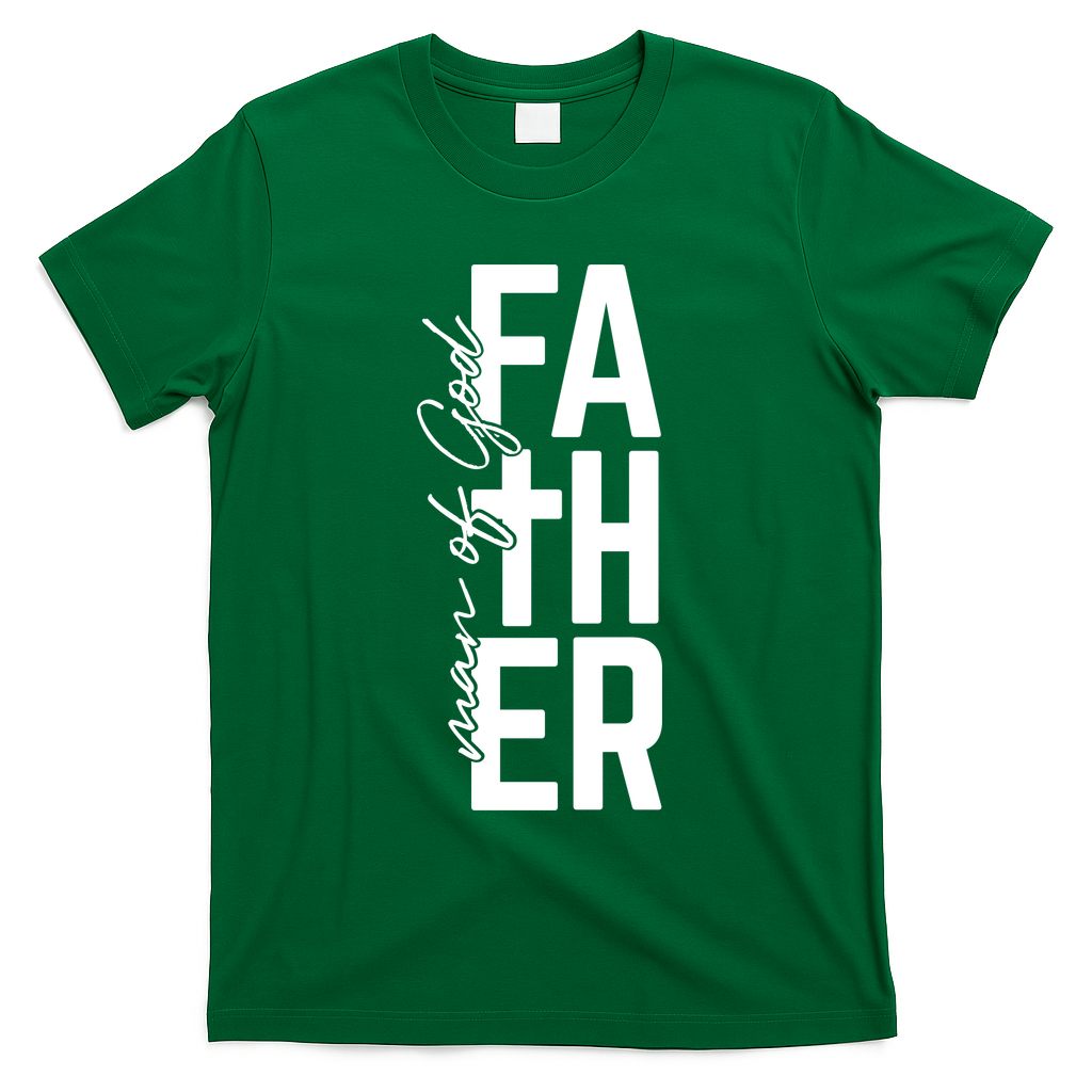 Man Of God Father Jeremiah 17:7 Front And Back T-Shirt - Green