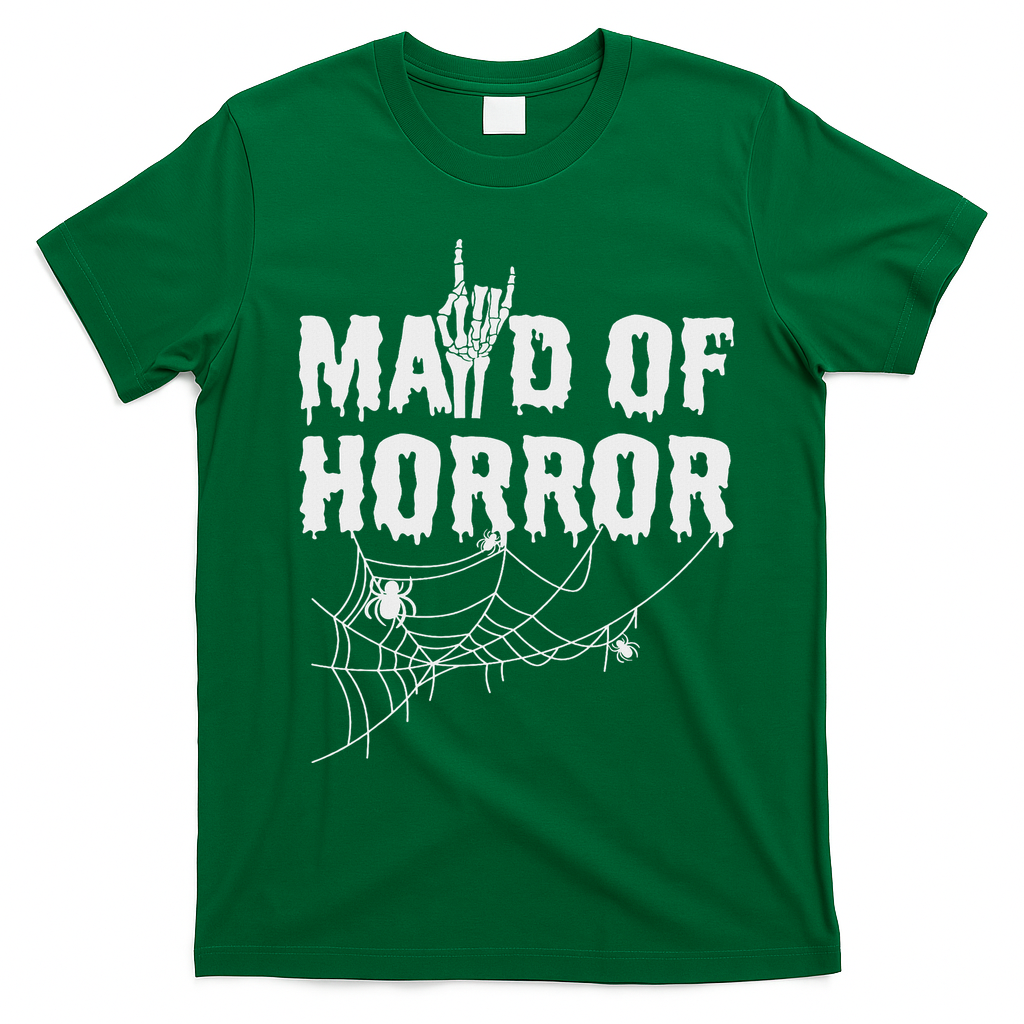 Maid Of Horror Bride Bridesmaid Halloween Bachelorette T-Shirt - Irish Green