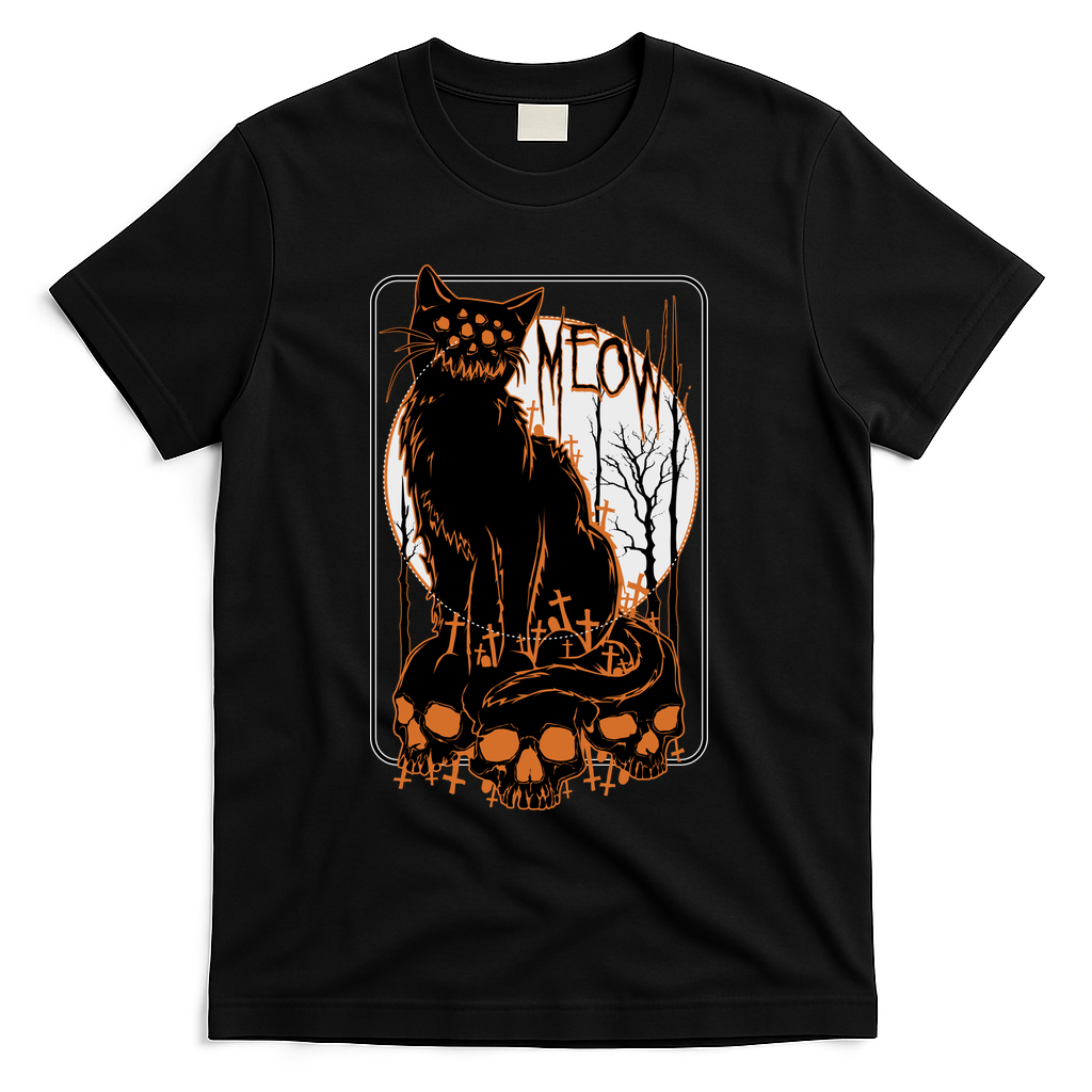 Meow on the Throne of Bone - Black