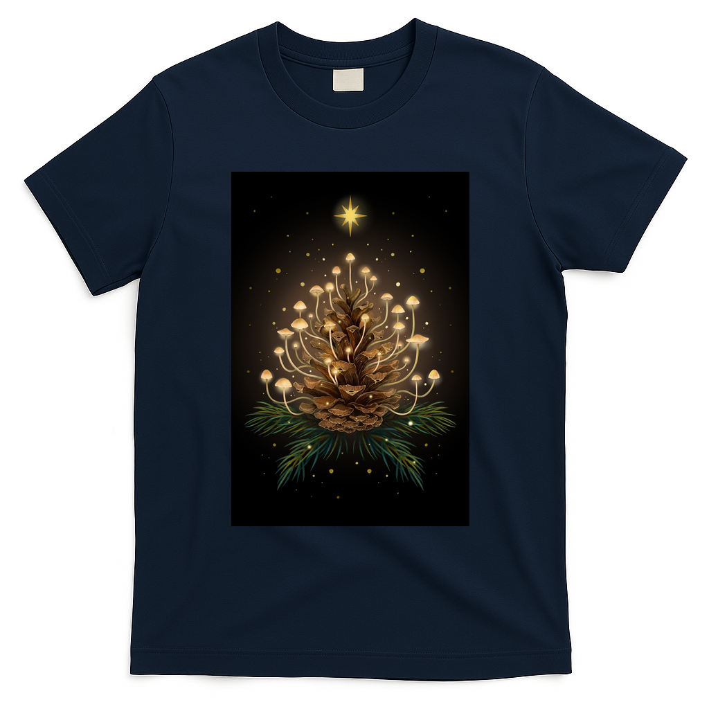 Magical Pine Cone Fungi of Christmas night - Navy
