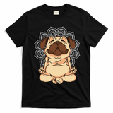 Meditation Pug Dog Buddha Zen Yoga Lover Funny Buddhist T-Shirt - Black