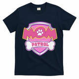 Mom Patrol Dog Mom Dad Funny Gift Birthday Party Cute T-Shirt - Navy Blue