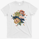 Midnight Panther Floral - White