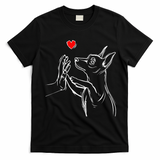 Min Pin Love Miniature Pinscher Dog Mom T-Shirt - Black
