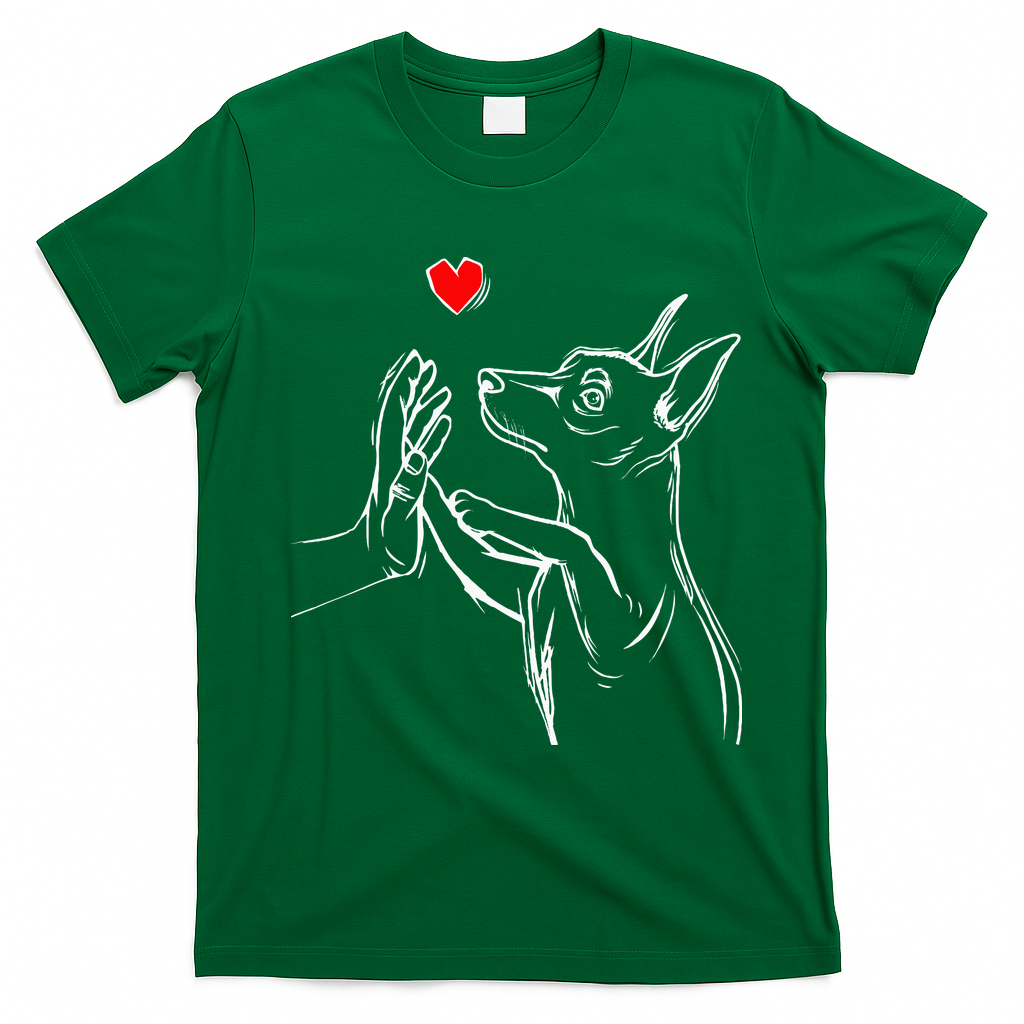 Min Pin Love Miniature Pinscher Dog Mom T-Shirt - Irish Green